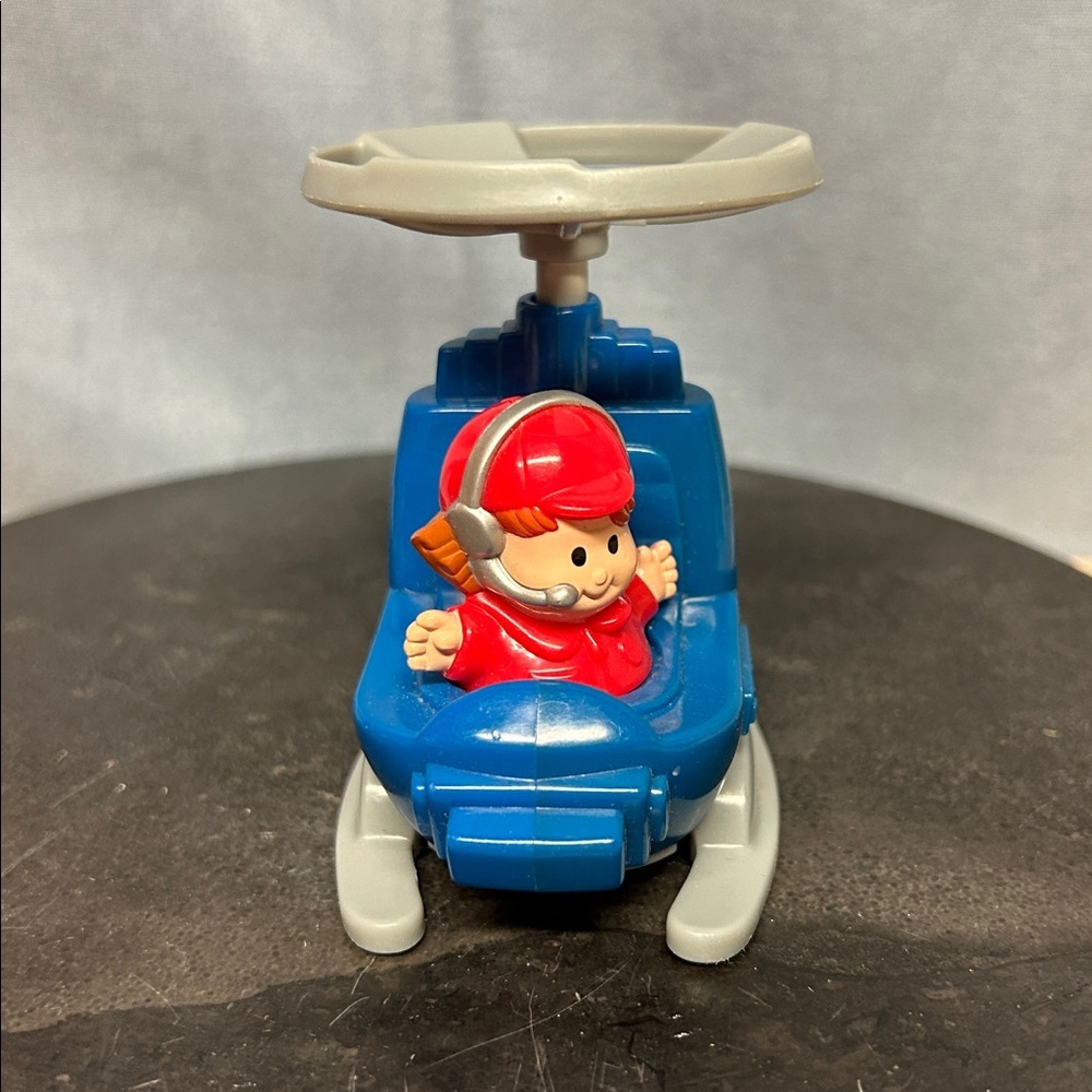 Fisher-Price McDonald's Little People Blue Helicopter w/ Red Boy 2004 Happy Meal - Picture 2 of 5
